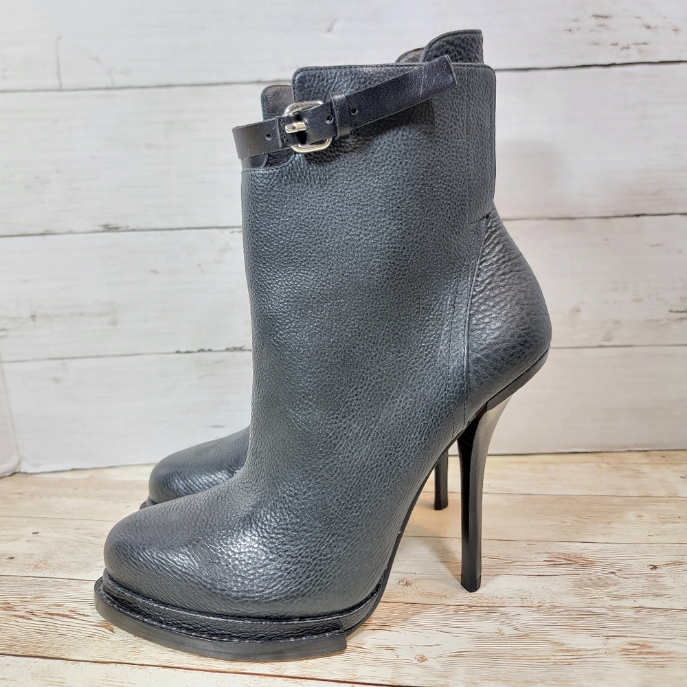 Alexander Wang Aymeline Stiletto Boot in black leather EU 38